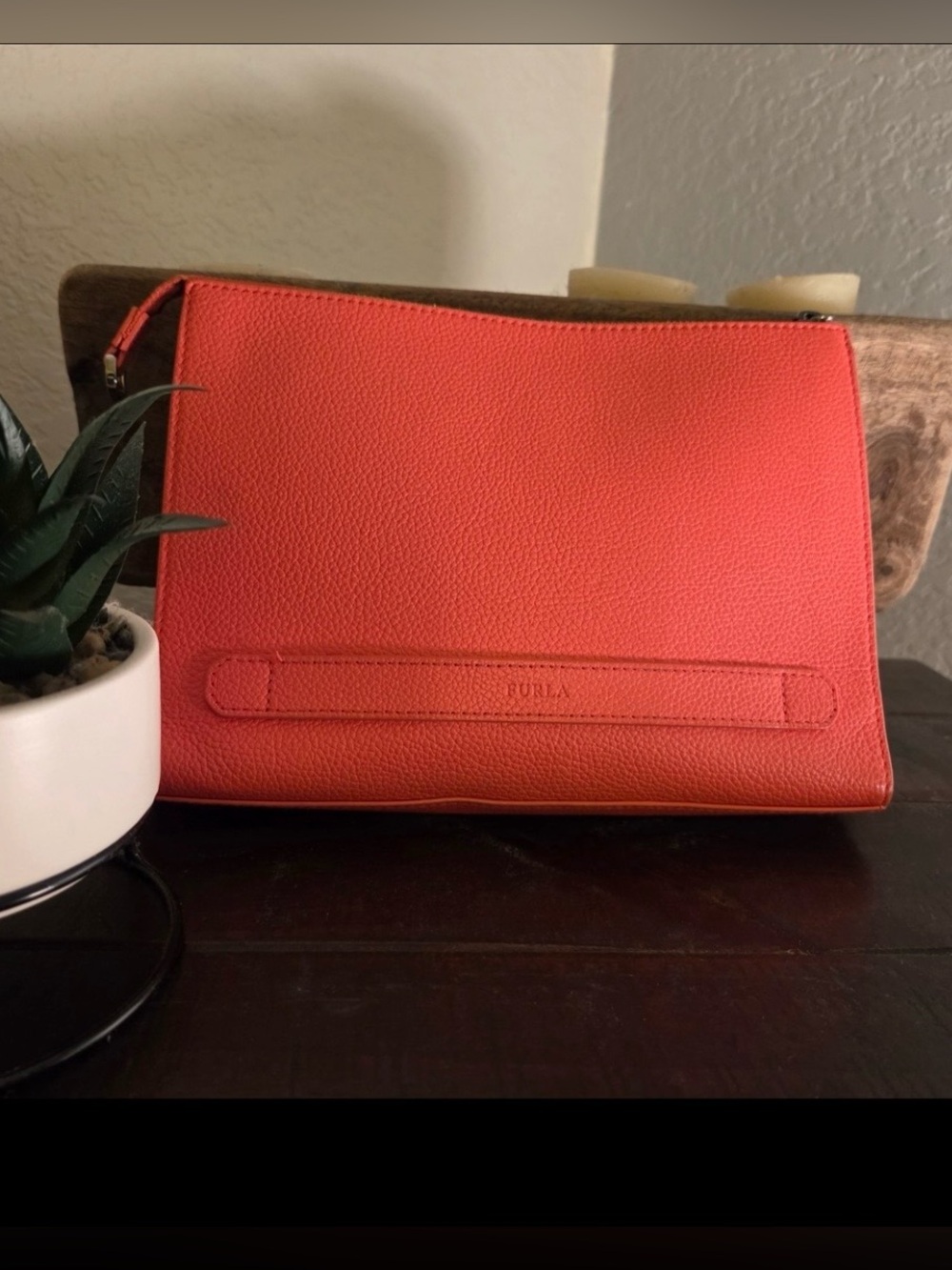 Furla Coral Leather Clutch